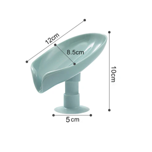 WELLMORA Soap Holder Leaf-Shape Self Draining Soap - with Suction Cup Soap Dish Suitable for Shower, Bathroom, Kitchen Sink (Multicolor) ARTICLE NO HKLSDBSHWD2M