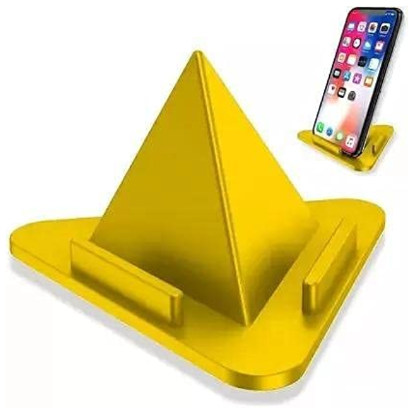 RAY VISION Portable Three Sided Triangle Anty Slip Desktop Stand Mobile Paradise Universal Phone Pyramid Shape Holder Desktop Stand PACK OF 5 MATTTSMHSD1M