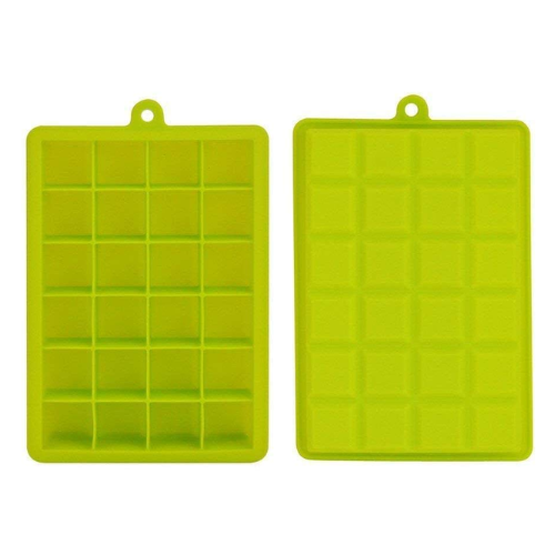WELLMORA Silicone Ice Cube Tray - 24 Cavity Per Ice Tray [Multicolor] ARTICLE NO HKDFTWDOR2M
