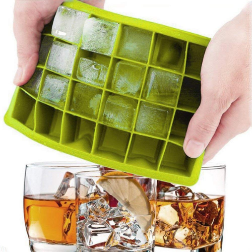 WELLMORA Silicone Ice Cube Tray - 24 Cavity Per Ice Tray [Multicolor] ARTICLE NO HKDFTWDOR2M