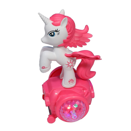 SOLO CITY 360 Degree Rotating Musical Toy Unicorn with 5D Light & Sound Toy for 1 Year Old Kid with Bump and Go Functions (Random Color) ARTICLE NO TYEHTMD1M