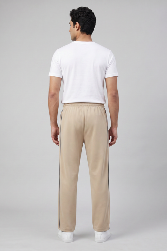 MOON FLY MEN COFFEE BEIGE ATHLETIC TRACK PANTS | REGULAR FIT | SOFT FABRIC | GYM, RUNNING & WALKING (Copy)