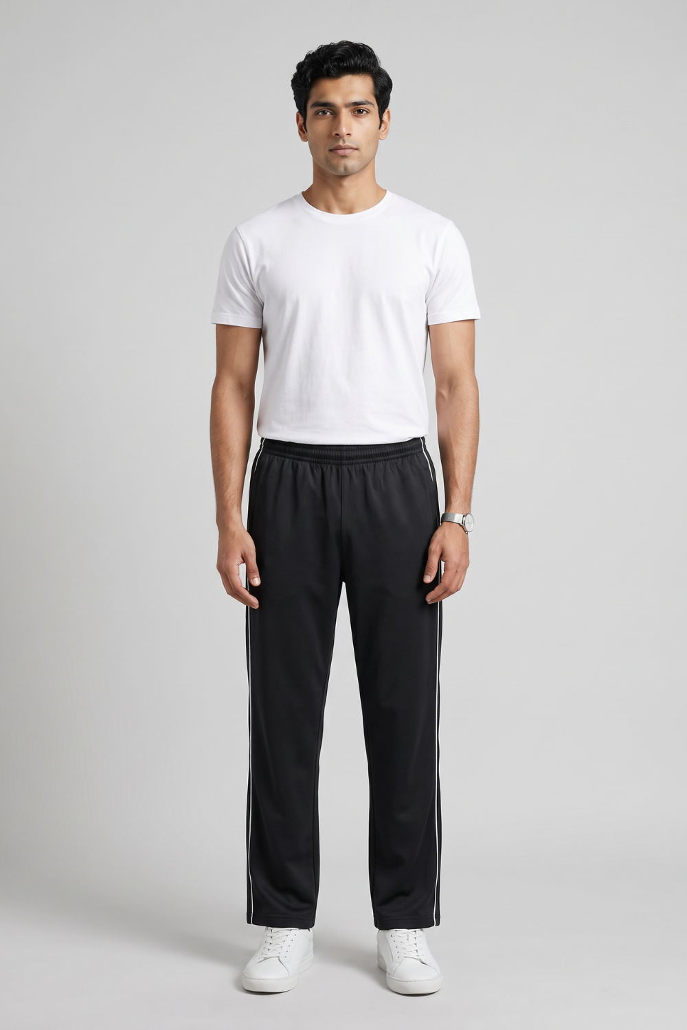 MOON FLY MEN COFFEE BLACK ATHLETIC TRACK PANTS | REGULAR FIT | SOFT FABRIC | GYM, RUNNING & WALKING