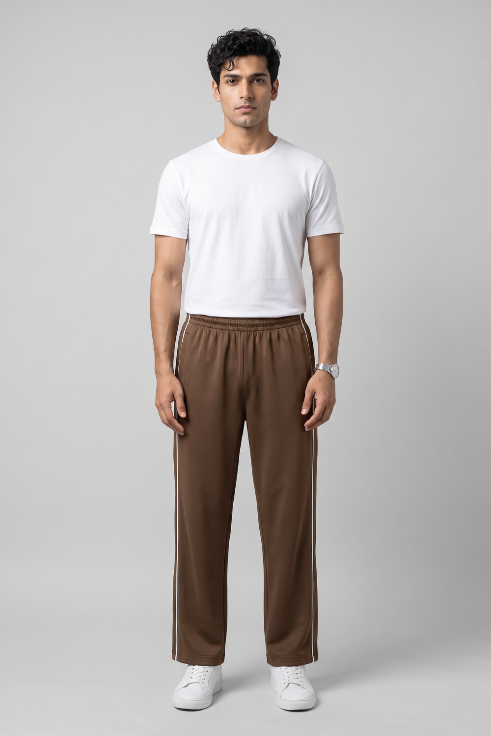 MOON FLY MEN COFFEE BROWN ATHLETIC TRACK PANTS | REGULAR FIT | SOFT FABRIC | GYM, RUNNING & WALKING (Copy)