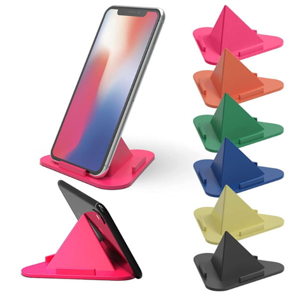 RAY VISION Portable Three Sided Triangle Anty Slip Desktop Stand Mobile Paradise Universal Phone Pyramid Shape Holder Desktop Stand PACK OF 5 MATTTSMHSD1M