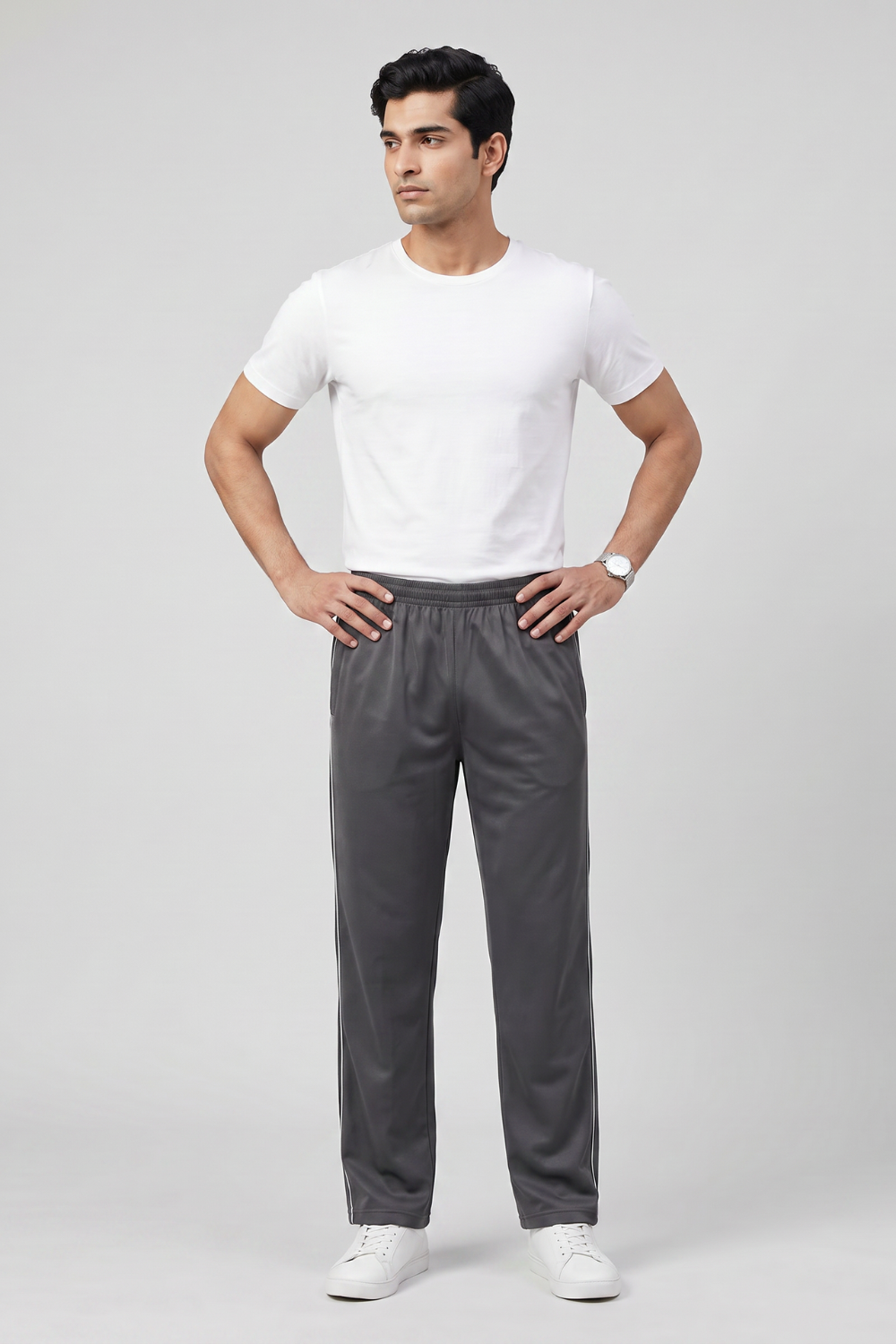 MOON FLY MEN COFFEE DARK GREY ATHLETIC TRACK PANTS | REGULAR FIT | SOFT FABRIC | GYM, RUNNING & WALKING (Copy) (Copy)