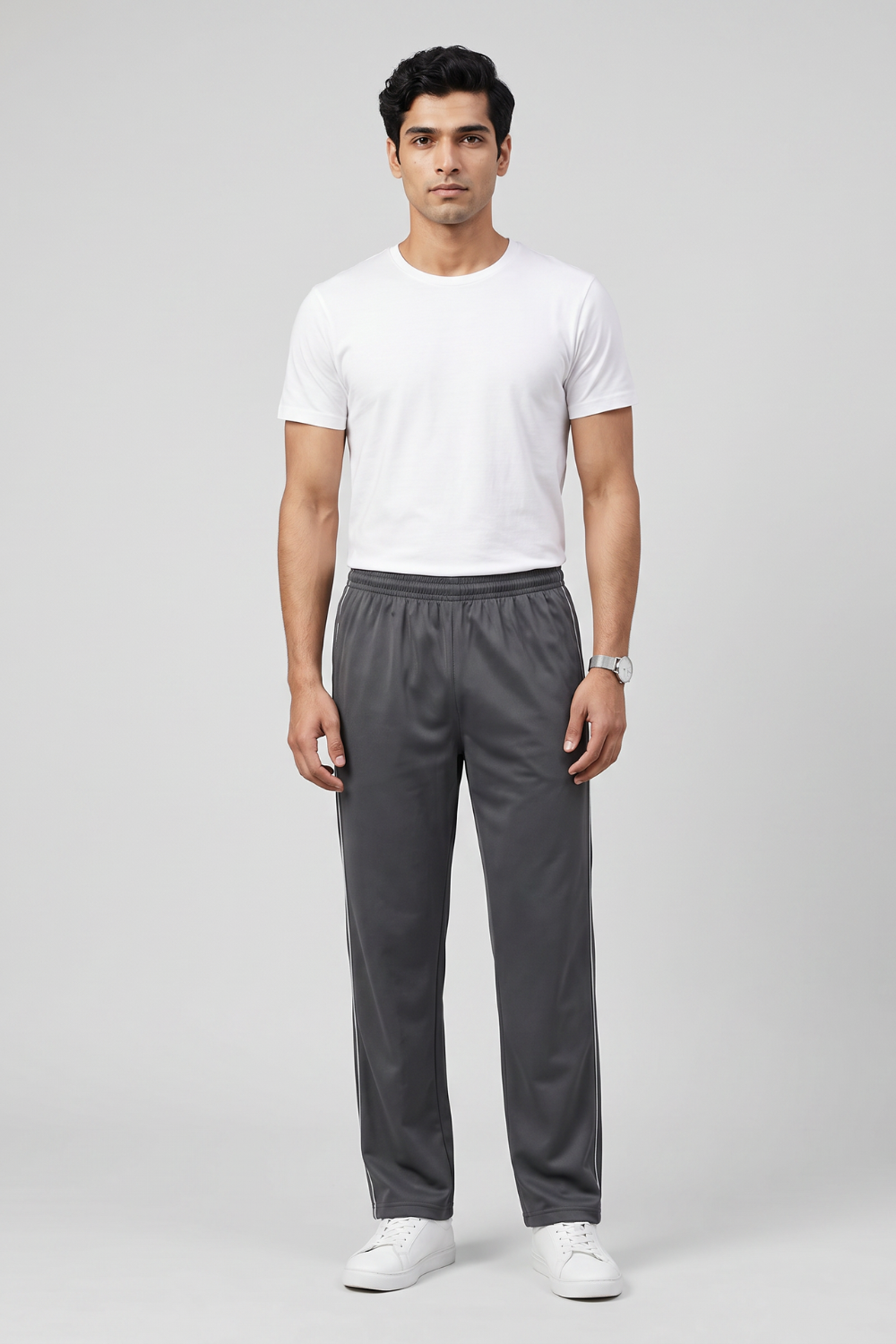 MOON FLY MEN COFFEE DARK GREY ATHLETIC TRACK PANTS | REGULAR FIT | SOFT FABRIC | GYM, RUNNING & WALKING (Copy) (Copy)