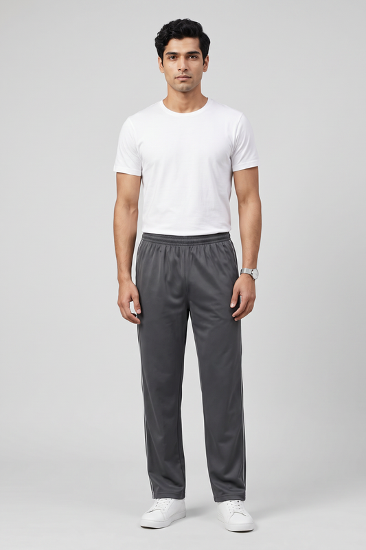 MOON FLY MEN COFFEE DARK GREY ATHLETIC TRACK PANTS | REGULAR FIT | SOFT FABRIC | GYM, RUNNING & WALKING (Copy) (Copy)