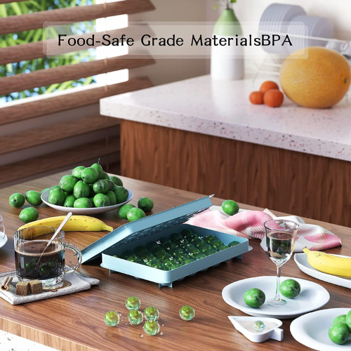 WELLMORA Plastic Mini Round Ice Cube Tray with Lid | Ice Ball Maker for Fresh Juice, Mocktails, Whiskey, Cocktails, Tea & Coffee | 33 Cavity, Easy Release & Stackable in Freezer ARTICLE NO HKDFTWDOR1M (Copy)