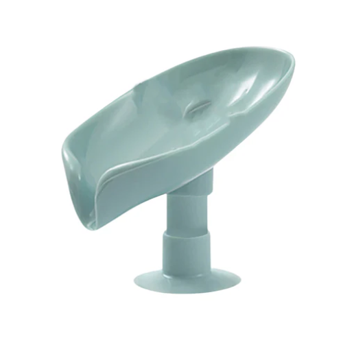 WELLMORA Soap Holder Leaf-Shape Self Draining Soap - with Suction Cup Soap Dish Suitable for Shower, Bathroom, Kitchen Sink (Multicolor) ARTICLE NO HKLSDBSHWD2M
