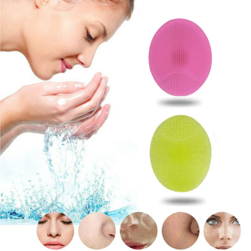 WELLMORA Bath & Facial Cleansing Brush, Soft Silicone Face Scrubber (2 Pc Set) ARTICLE NO HKSBBSBD20M