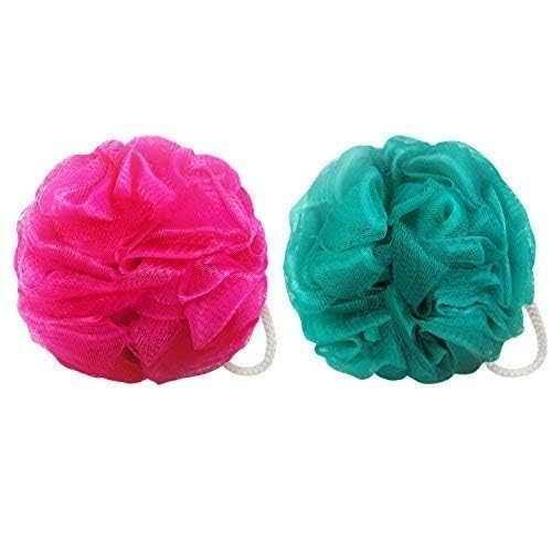 WELLMORA Round Bath Sponge Loofah/Back Scrubber For Women And Men (Random Colour) ARTICLE NO HKSBBSBD21M