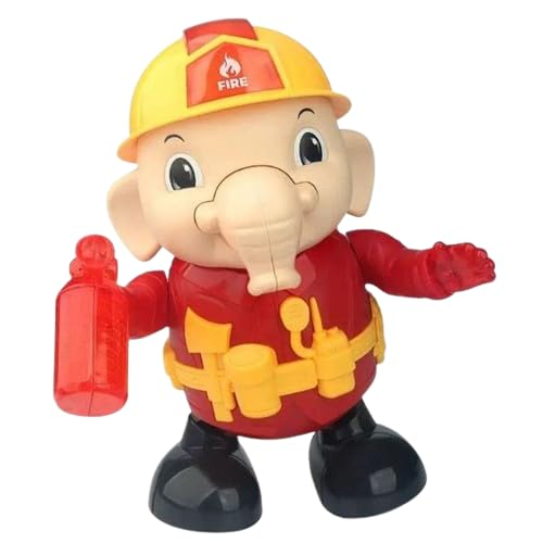 SOLO CITY MUSICAL FUNNY ROBOT ELEPHANT DANCING WALKING DANCING MUSICAL LIGHT FIRE FIGHTER RESCUE ANIMAL SWING TOY for KIDS ARTICLE NO TYFFEETD1M