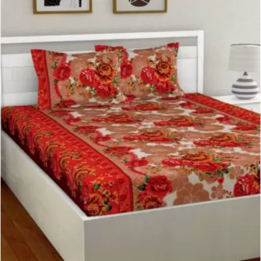SPRINGSTONE POLYCOTTON DOUBLE PRINTED FLAT BEDSHEET ARTICLE NO HFDBSSD9M