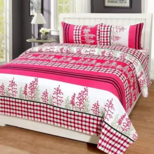 SPRINGSTONE POLYCOTTON DOUBLE PRINTED FLAT BEDSHEET ARTICLE NO HFDBSSD8M