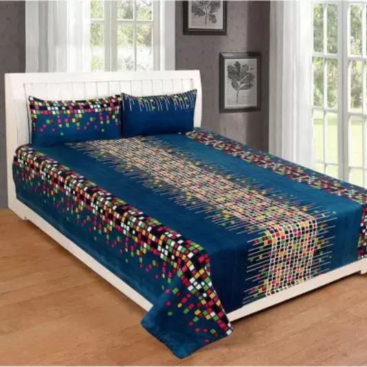 SPRINGSTONE POLYCOTTON DOUBLE PRINTED FLAT BEDSHEET ARTICLE NO HFDBSSD5M