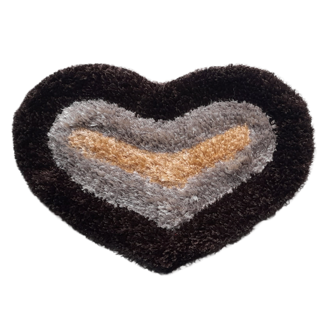 TINYSHADES Polyester Feather Heart Shape Doormats for Home ARTICLE NO HFTSDMD4M